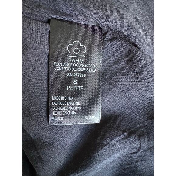 Farm Rio Georgette maxi floral long sleeved v neck dress size Petite Small - Picture 15 of 15